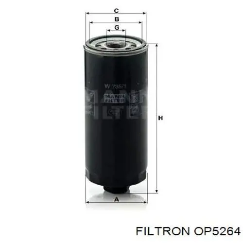 Купити OP5264 Filtron Фільтр очищення масла відцентровий