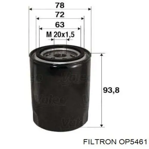 OP5461 Filtron фільтр масляний