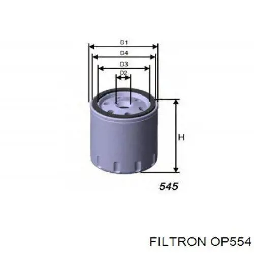 Масляний фільтр двигуна Filtron OP554 ціна, від 6.54 USD