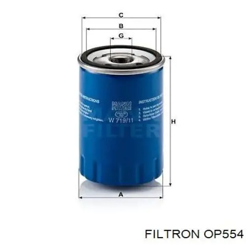 OP554 Filtron фільтр масляний