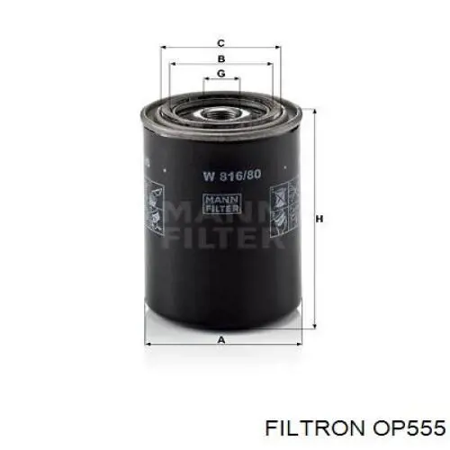 OP555 Filtron фільтр масляний