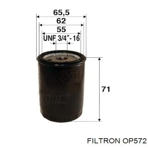 OP572 Filtron Фільтр масла