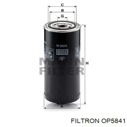 Масляний фільтр OP5841 Filtron