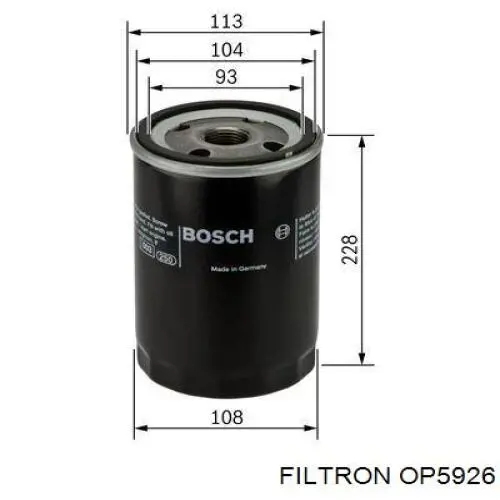 OP5926 Filtron фільтр масляний