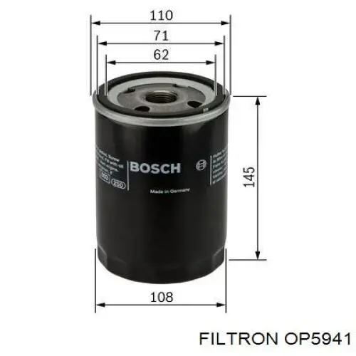 OP5941 Filtron фільтр масляний