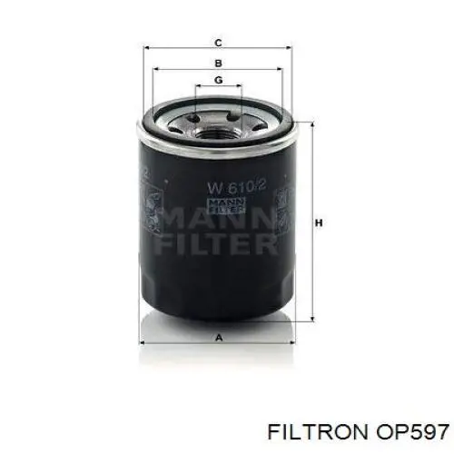 OP597 Filtron фільтр масляний