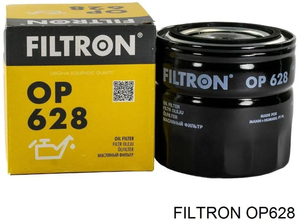 Масляний фільтр двигуна Filtron OP628 ціна, від 7.50 USD