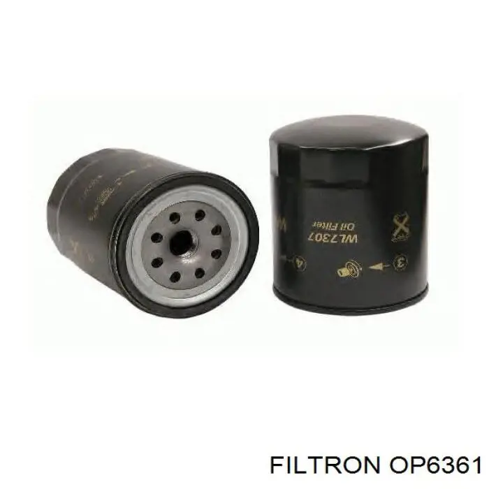 Масляний фільтр двигуна Filtron OP6361 ціна, від 9.84 USD