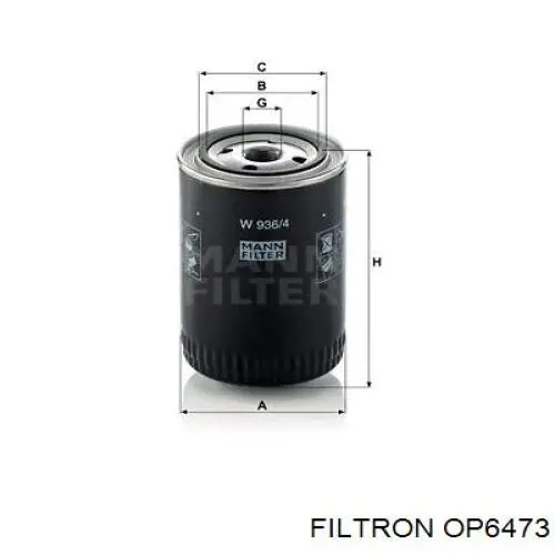 Фільтр гідравлічної системи Filtron OP6473 ціна, від 6.93 USD