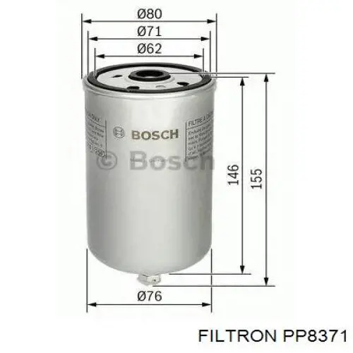 Купити PP8371 Filtron Фільтр-відстійник палива грубої очистки