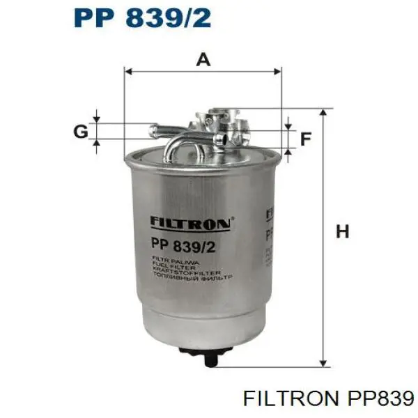 Фільтр паливний Filtron PP839