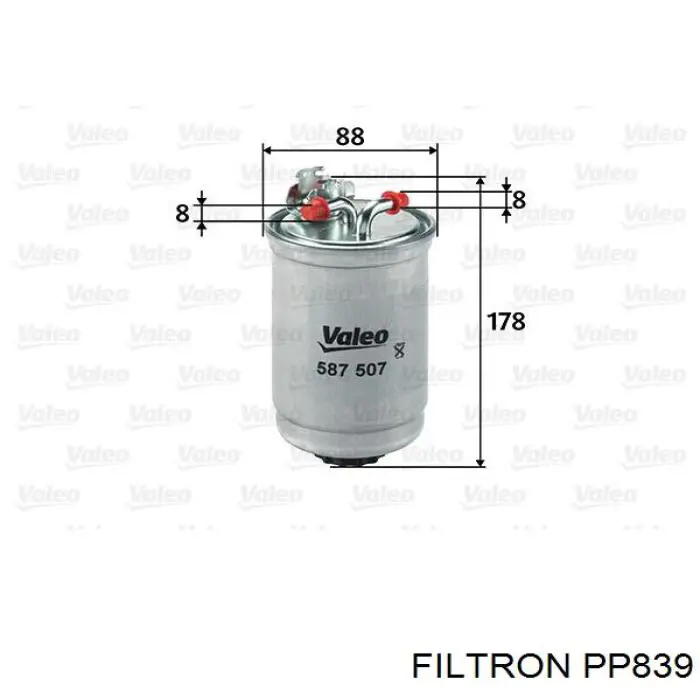 Фільтр тонкого очищення палива Filtron PP839 ціна, від 10.43 USD