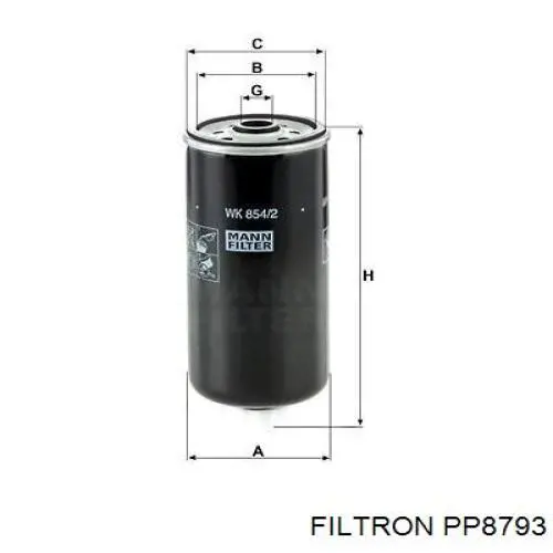 Купити PP8793 Filtron Фільтр-відстійник палива грубої очистки