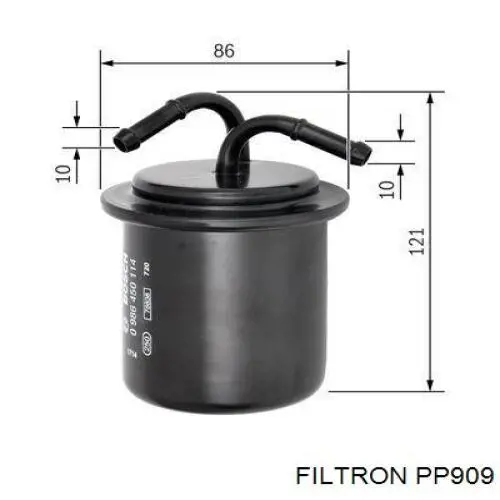 Фільтр тонкого очищення палива Filtron PP909 ціна, від 5.13 USD
