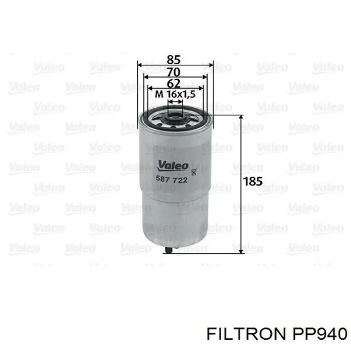 Фільтр тонкого очищення палива Filtron PP940 ціна, від 14.25 USD