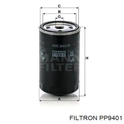 PP9401 Filtron Фільтр палива
