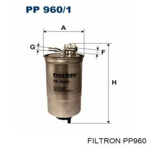 PP960 Filtron фільтр паливний
