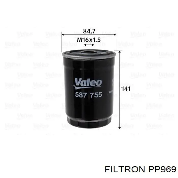 Фільтр тонкого очищення палива Filtron PP969 ціна, від 14.27 USD