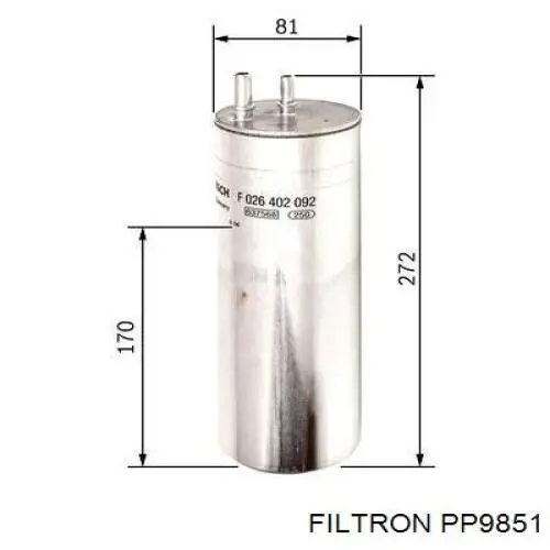 Паливний фільтр PP9851 Filtron