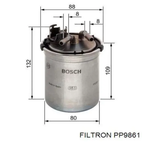 PP9861 Filtron фільтр паливний