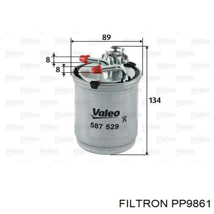 Фільтр тонкого очищення палива Filtron PP9861 ціна, від 18.78 USD