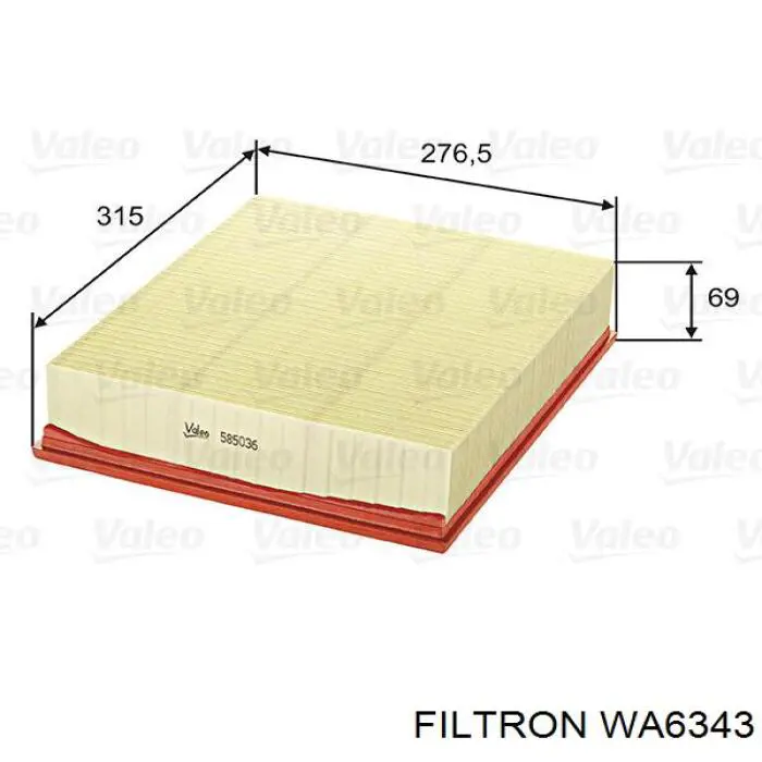 Повітряний фільтр WA6343 Filtron