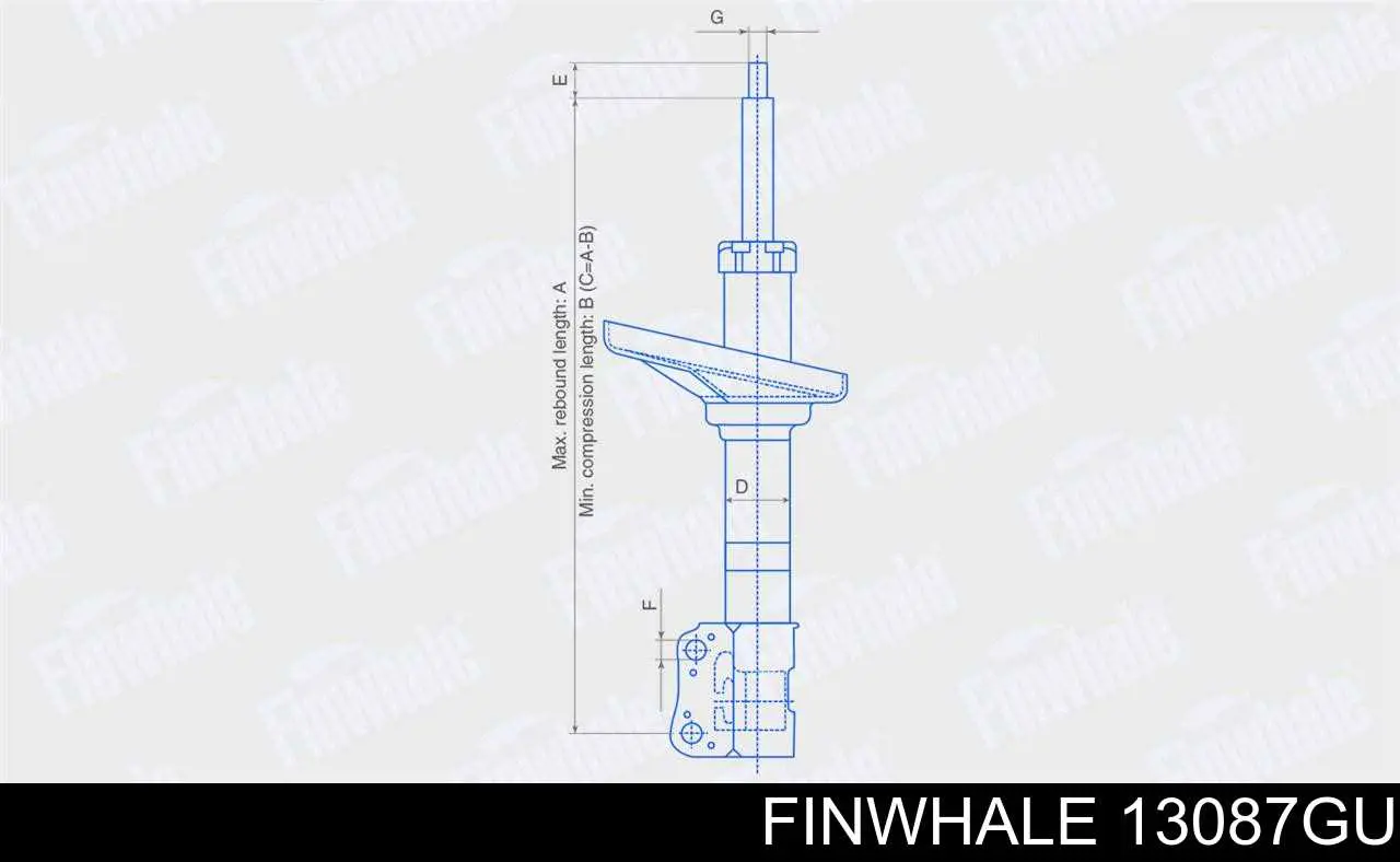 Стойка амортизатора передняя Finwhale 13087GU ціна, від 50.62 USD