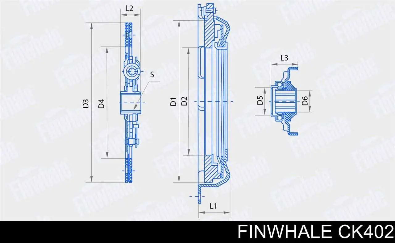 CK402 Finwhale Зчеплення в зборі