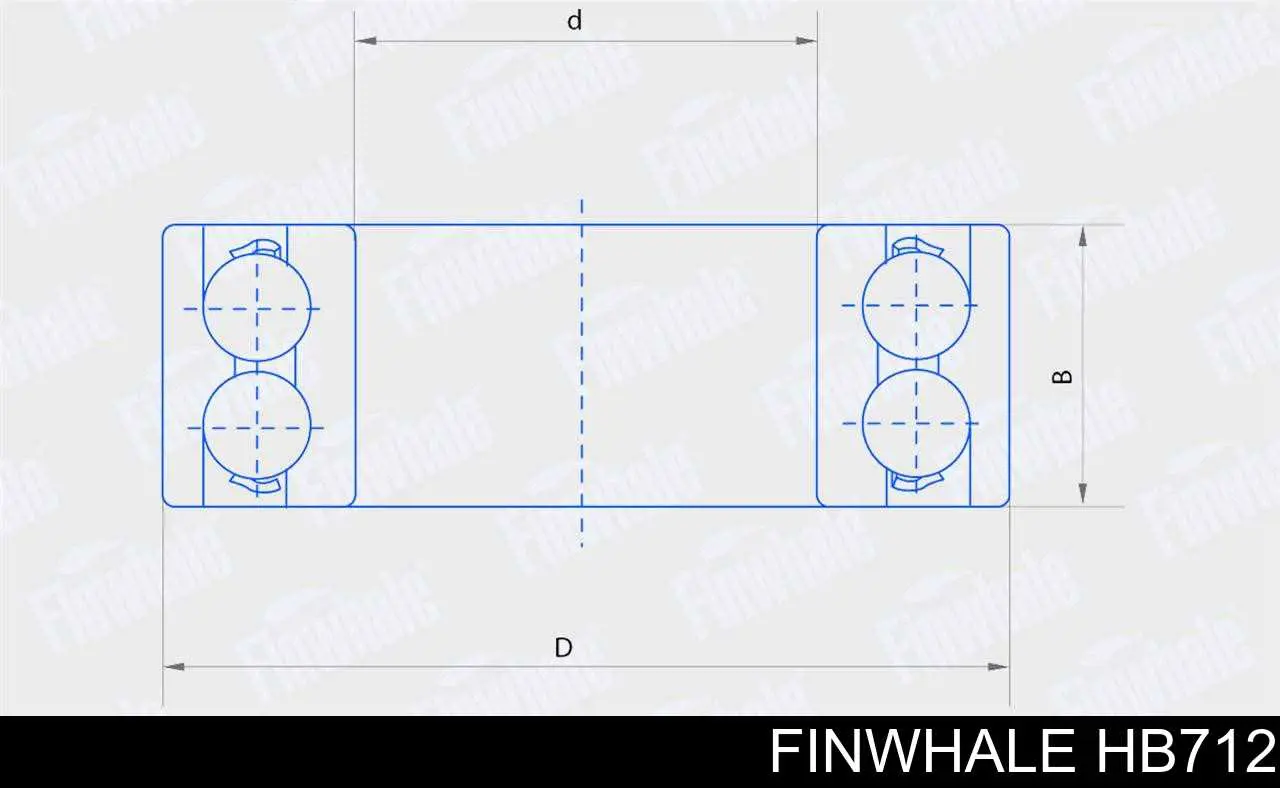 Комплект підшипник маточини передньої Finwhale HB712 ціна, від 29.14 USD