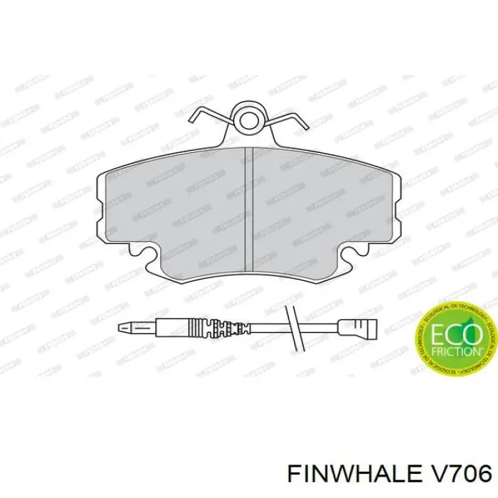 Колодки гальмівні передні, дискові V706 Finwhale