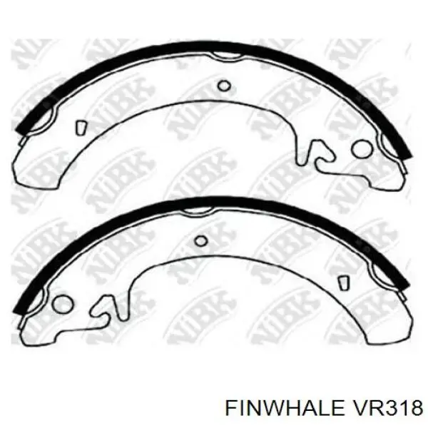 Купити VR318 Finwhale Колодки гальмові задні, барабанні