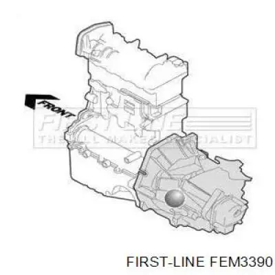 Подушка трансмісії (опора коробки передач), права FEM3390 FIRST LINE