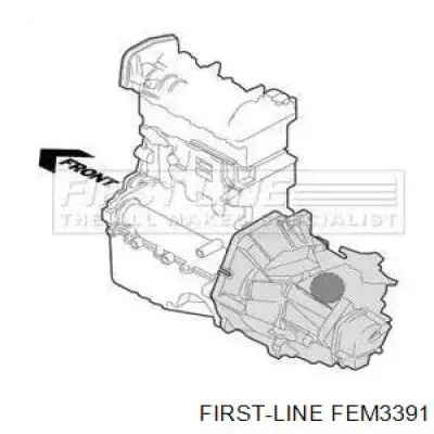 Подушка трансмісії (опора коробки передач), права FEM3391 FIRST LINE