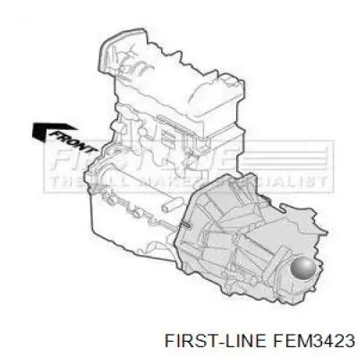 Подушка трансмісії (опора коробки передач), задня FEM3423 FIRST LINE