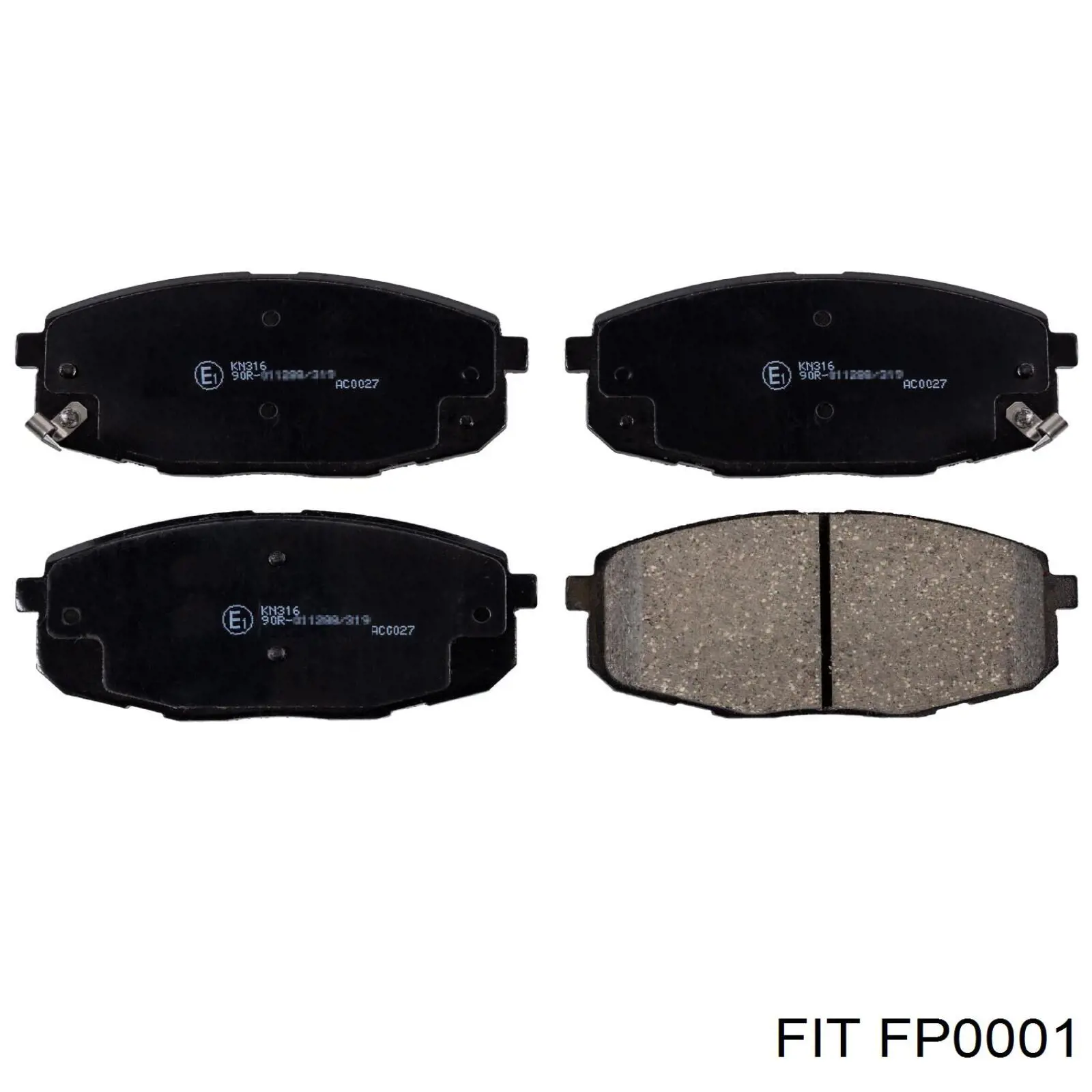 FP0001 FIT колодки гальмівні передні, дискові
