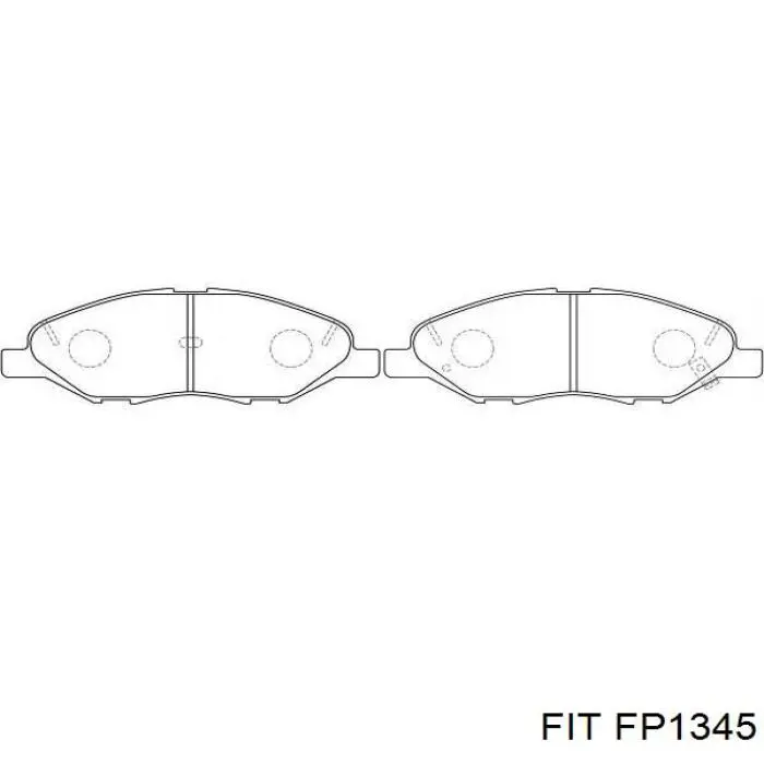 Колодки гальмівні передні, дискові FP1345 FIT