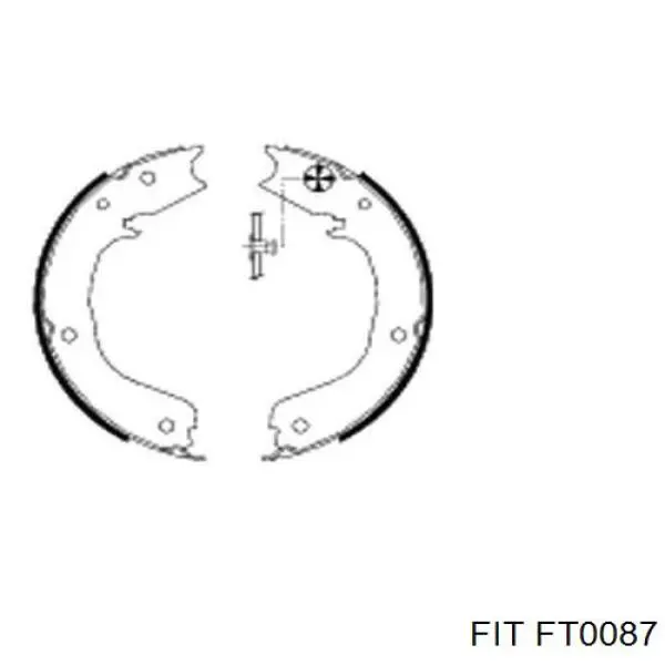 Колодки гальмові задні, барабанні FT0087 FIT