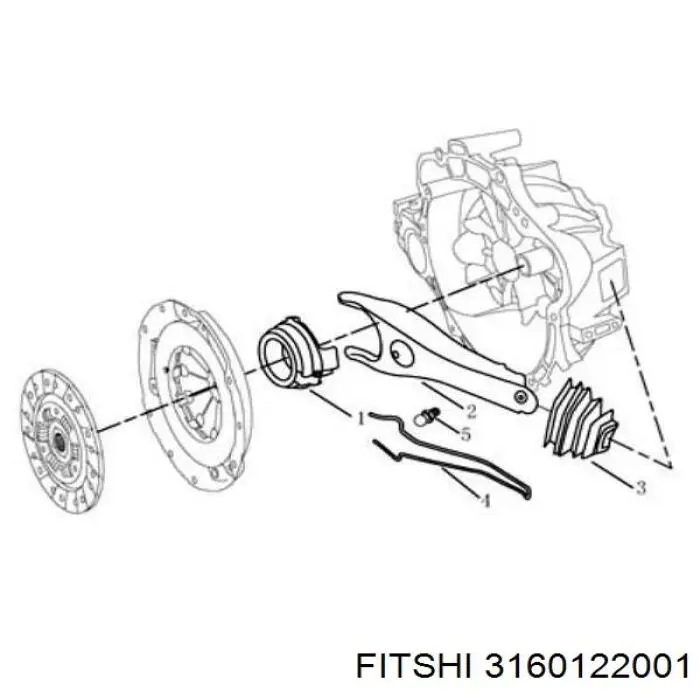 Підшипник вижимний зчеплення 3160122001 Fitshi