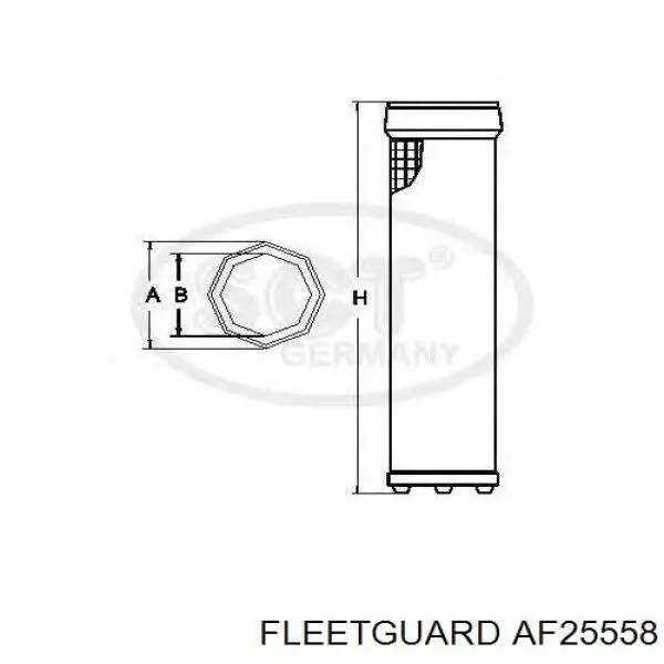 Фільтр повітряний AF25558 Fleetguard