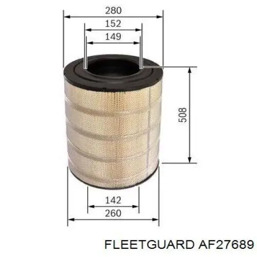 Фільтр повітряний AF27689 Fleetguard