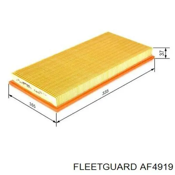 Елемент повітряного фільтра Fleetguard AF4919 ціна, від 4.75 USD
