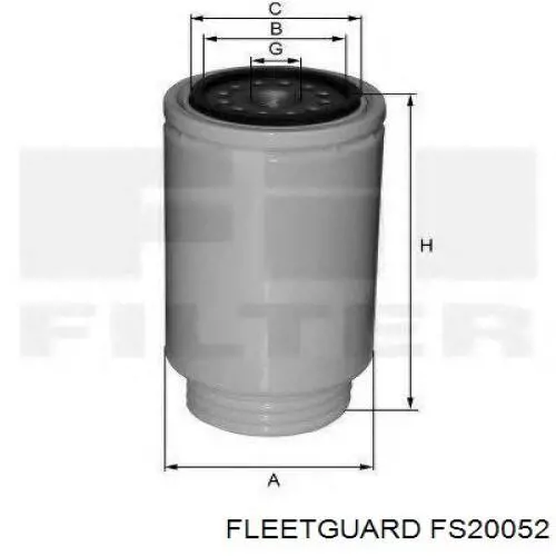 Фільтр тонкого очищення палива Fleetguard FS20052 ціна, від 24.14 USD