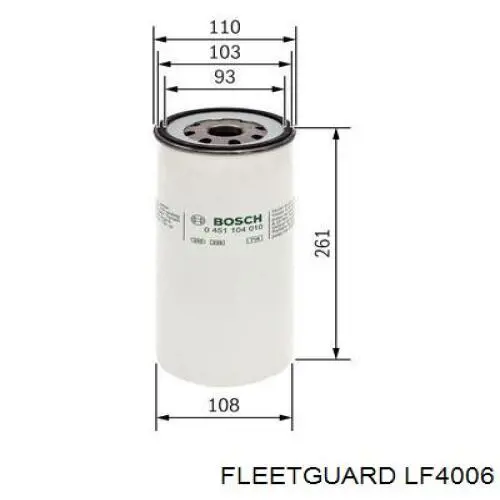 LF4006 Fleetguard фільтр гідропідсилювача