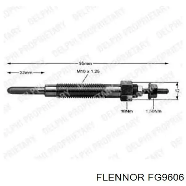 Свіча накалу Flennor FG9606 ціна, від 5.81 USD