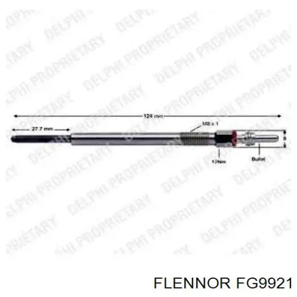 Свіча накалу Flennor FG9921 ціна, від 10.85 USD