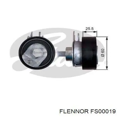 FS00019 Flennor ролик натягувача ременя грм