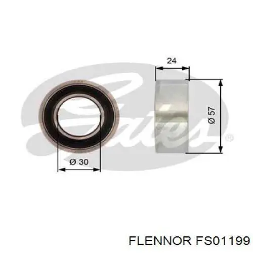 FS01199 Flennor ролик натягувача ременя грм