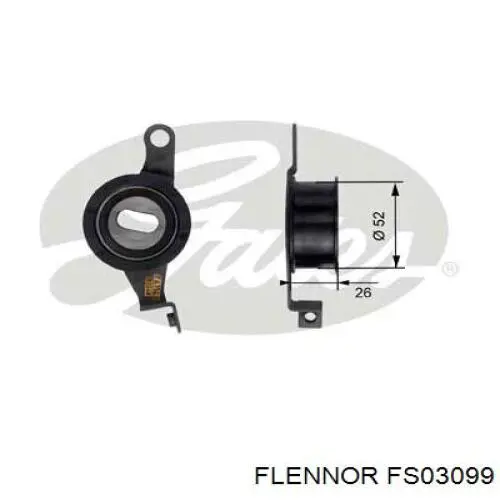 FS03099 Flennor ролик натягувача ременя грм