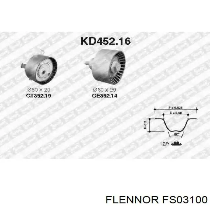 Купити 988M6K254AC Ford Натяжний ролик