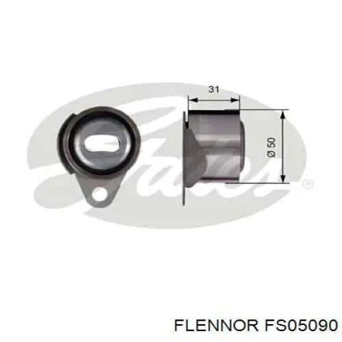 FS05090 Flennor ролик натягувача ременя грм